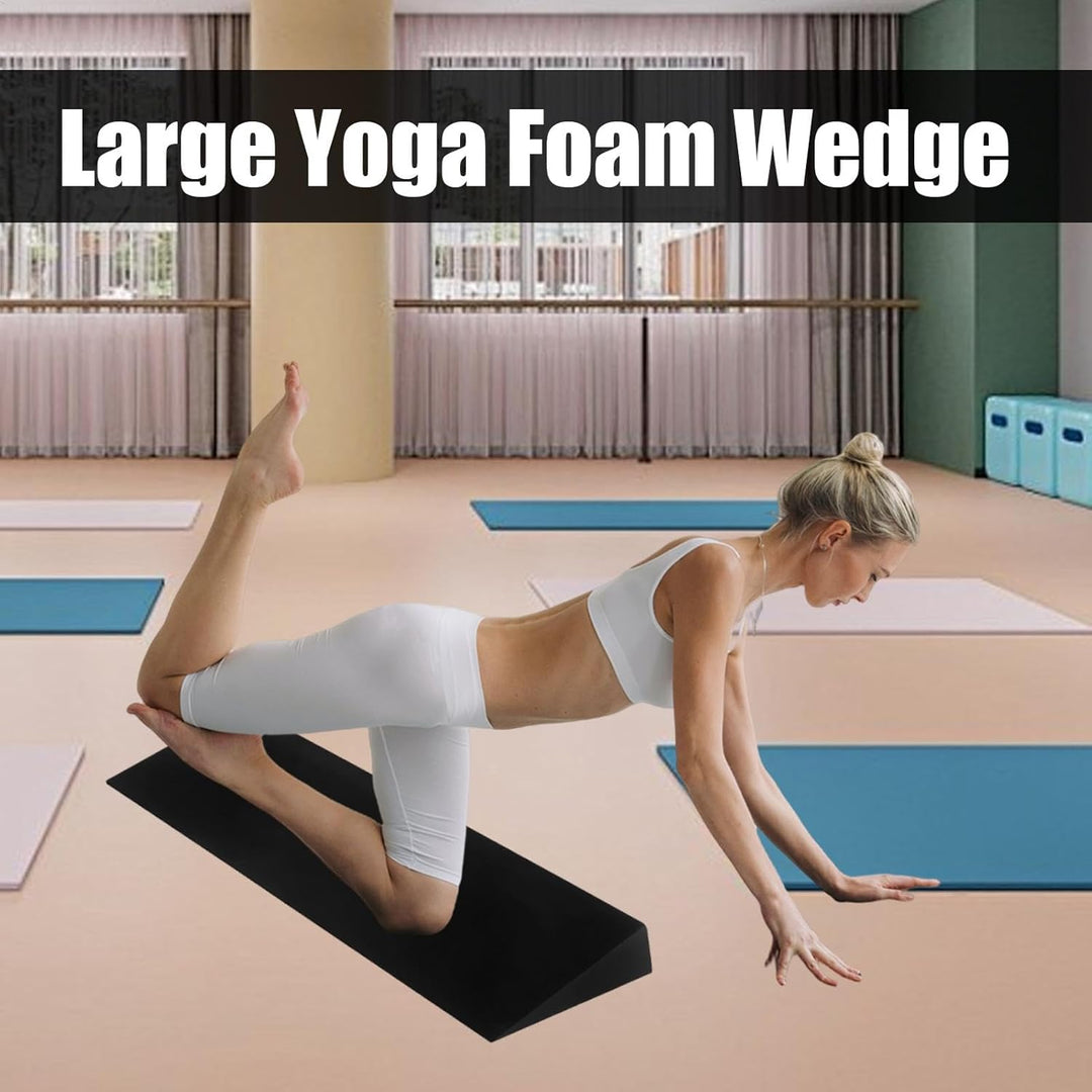Squat Wedge Block, Slant Board Squats, Heel Elevated Squat Wedge, Weightlifting Slanting Panel, (Bla
