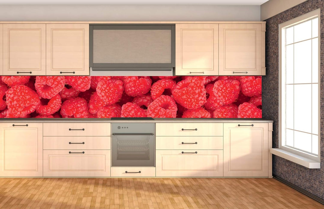 DIMEX Küchenrückwand Folie selbstklebend HIMBEEREN | Klebefolie - Dekofolie - Spritzschutz für Küche
