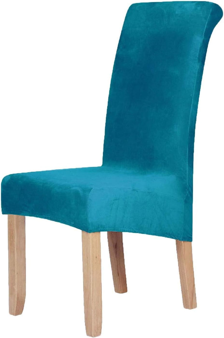 Homaxy Velvet Stuhlhussen 4er Set, Stretch Esszimmerstuhl Hussen, Spandex Plüsch Stuhlbezug Grosses