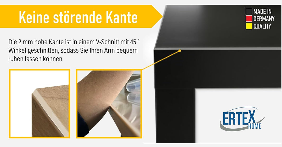Tischfolie Transparent 2.2mm Mit Abgeschrägter Kante - Tischschutz in Verschiedenen Grössen und Wuns