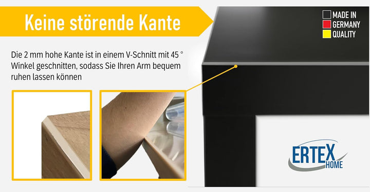 Tischfolie Transparent 2.2mm Mit Abgeschrägter Kante - Tischschutz in Verschiedenen Grössen und Wuns