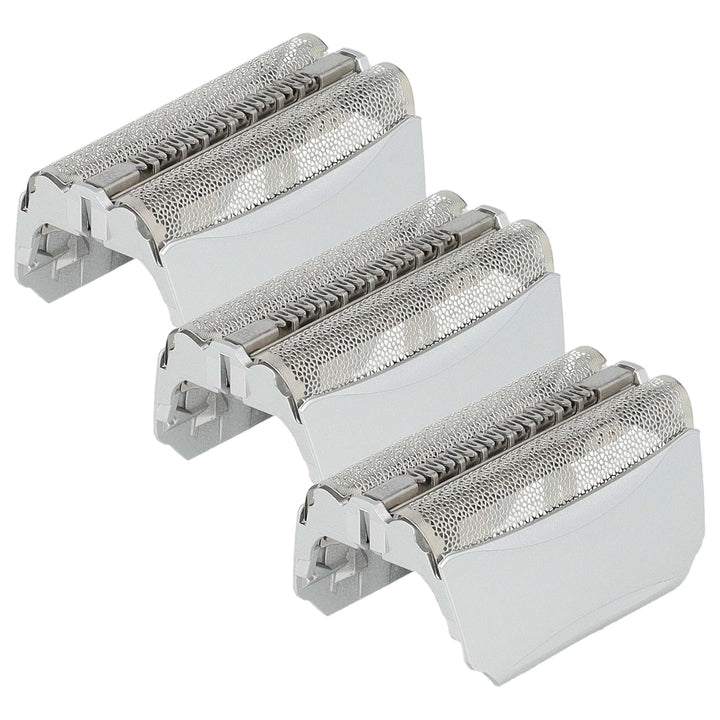 vhbw 3x Doppelscherfolie Ersatz für Braun 51S | 51B für Elektrorasierer + Rahmen, silber