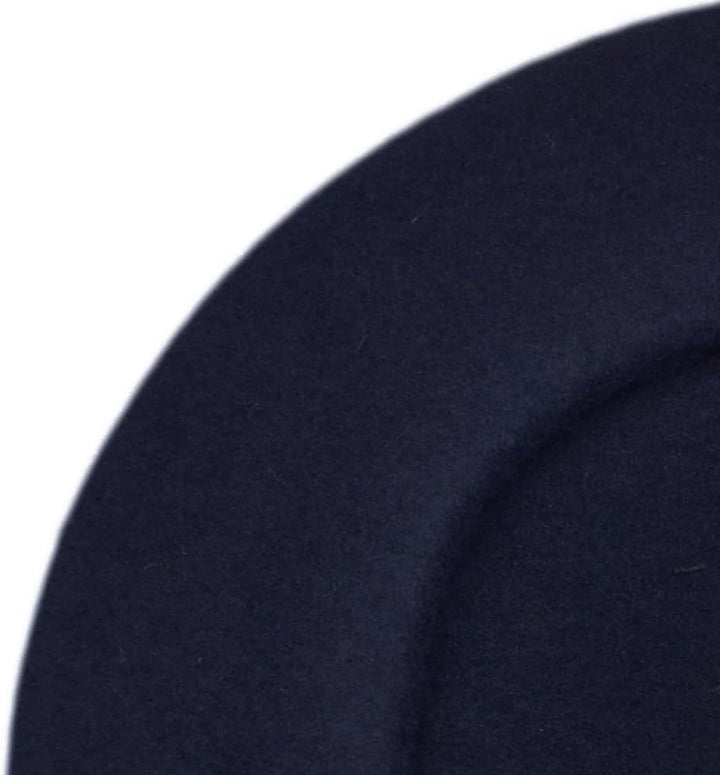 MELEGARI Baskenmütze für Damen | 100% Wolle | Roma Beret | Made in Italy Einheitsgrösse Dunkelblau 6