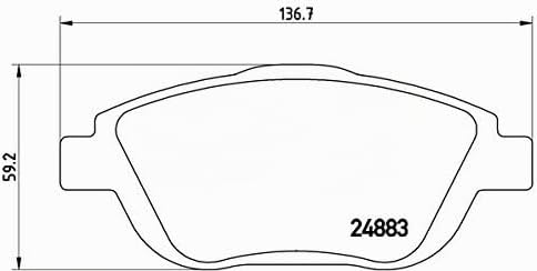 Brembo P 61 103 Bremsbelagsatz, Scheibenbremse - (4-teilig)