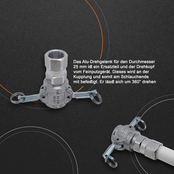 Frank Eiselt Dreh Kupplung 25 M-Teil, Mörtelschlauch Kupplung, Verputzmaschine