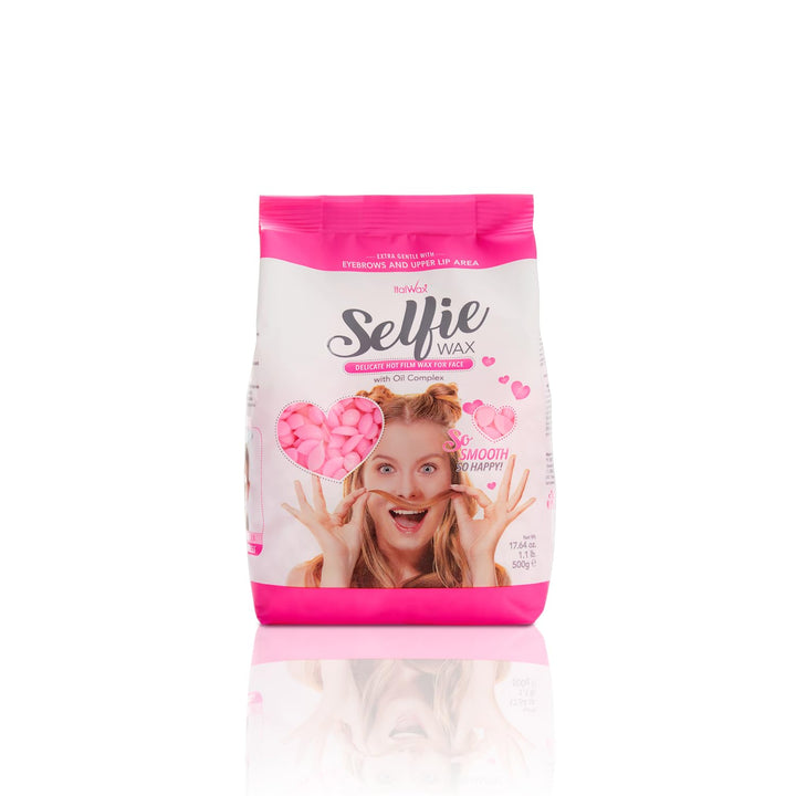 Italwax Face Selfie - 500g - Empfindliches Hartwachs für das Gesicht mit Ölkomplex - Perfekt für das