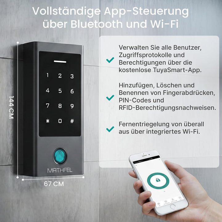 MATHFEL ZUGANGSKONTROLLSYSTEM Fingerprint | Code | RFID UND WLAN Wlan Gateway, Wlan Gateway