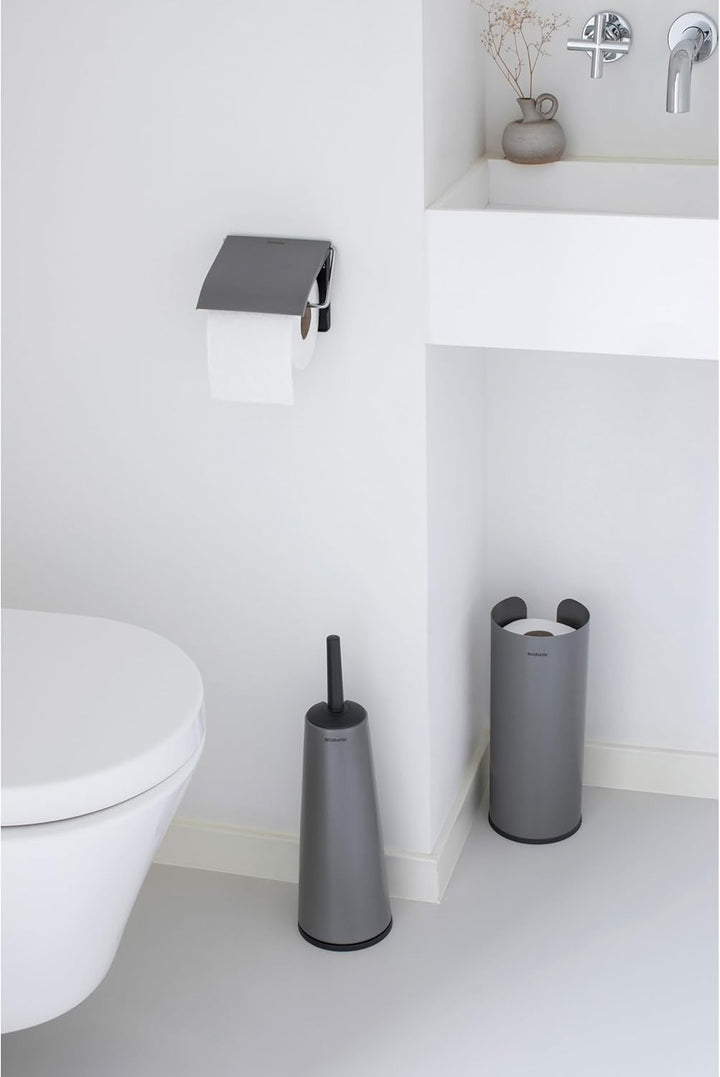 Brabantia WC-Garnitur 3-teilig, Platin Platinum, Platinum