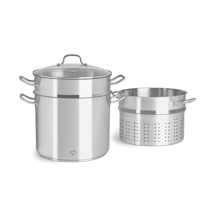SPRINGLANE Edelstahl Kochtopf mit Glasdeckel 11 L, Gemüsetopf Induktion, Suppentopf, Nudeltopf inkl.