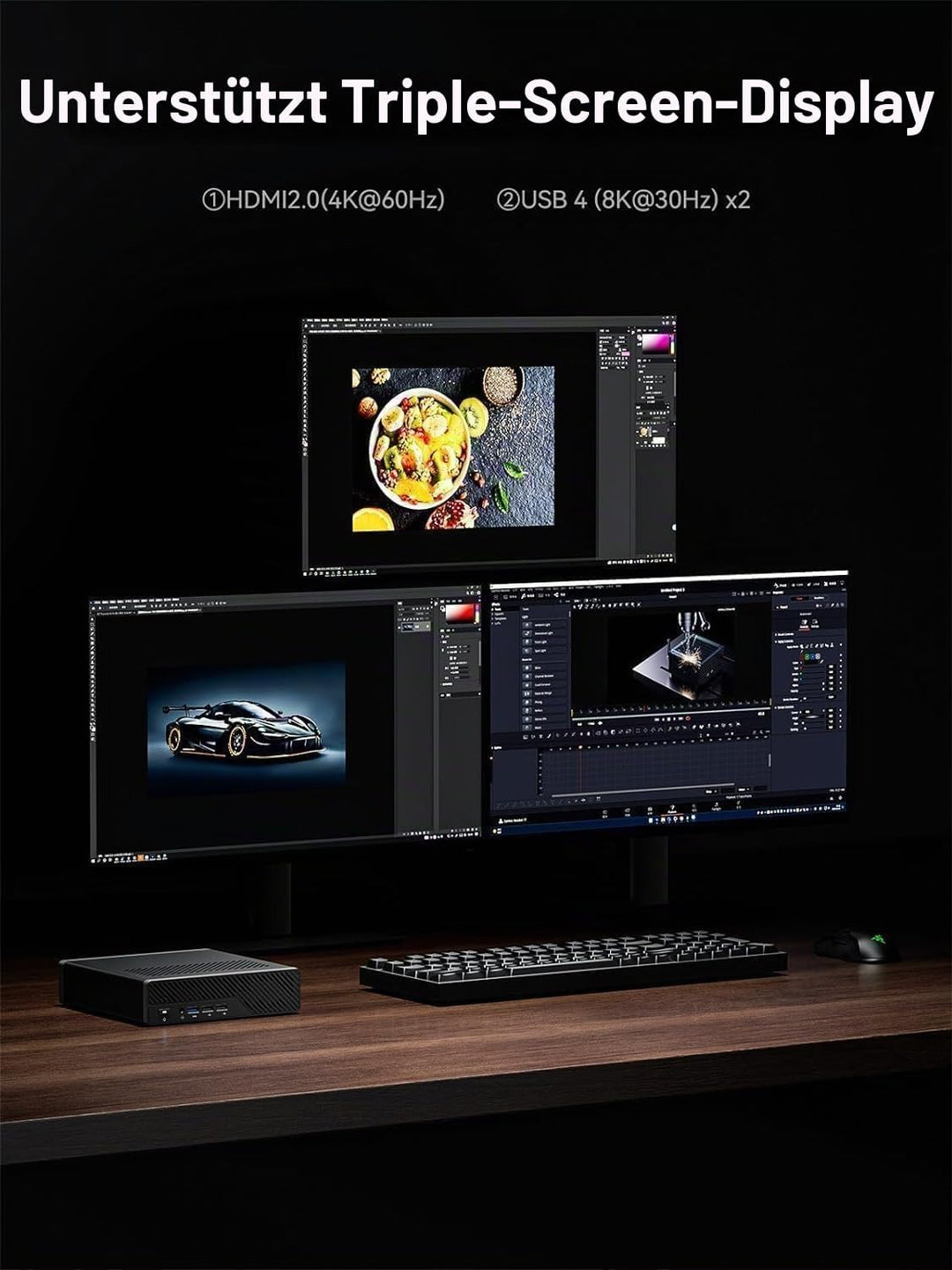 MINIS FORUM MS-01 Workstation Mini PC, Intel Core i5-12600H (vPro), 32GB RAM 1TB SSD, 2X 10Gbps SFP+