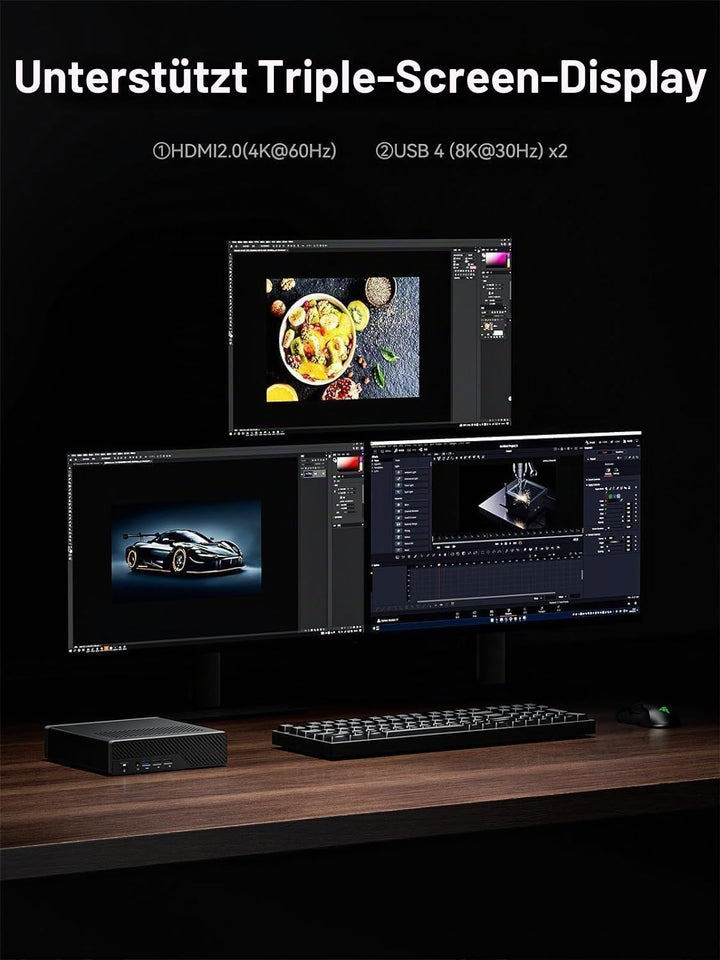 MINIS FORUM MS-01 Workstation Mini PC, Intel Core i5-12600H (vPro), 32GB RAM 1TB SSD, 2X 10Gbps SFP+