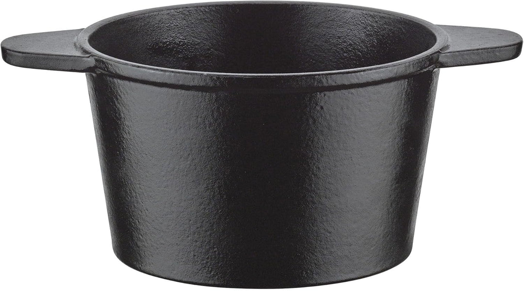 Gusseisen Fondue-Set GRENOBLE schwarz, Ø 15,5 cm mit 8 Fonduegabeln