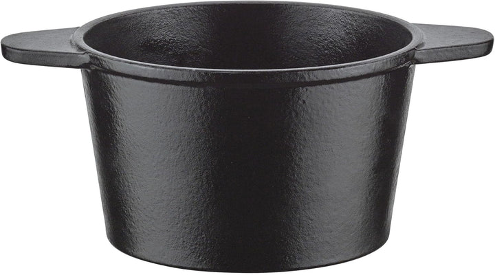 Gusseisen Fondue-Set GRENOBLE schwarz, Ø 15,5 cm mit 8 Fonduegabeln