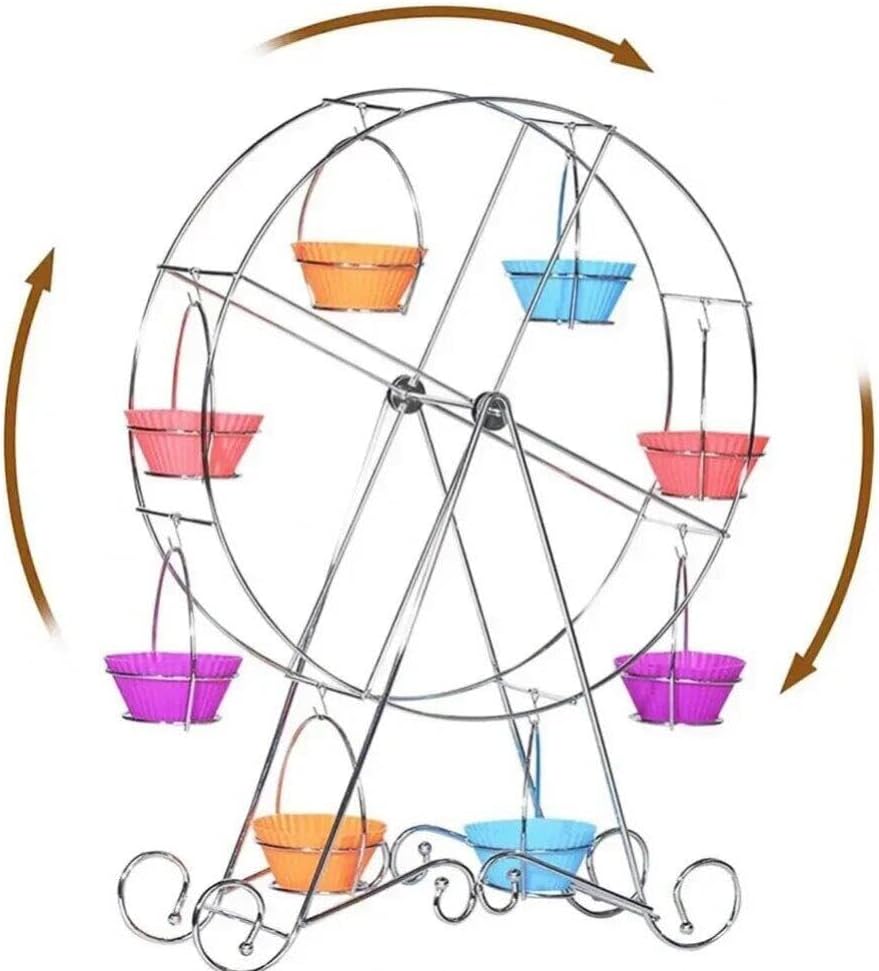 Riesenrad-Cupcake-Halter, Metall-Dessert-präsentationsständer, Leicht Zu Reinigendes, Drehbares Disp