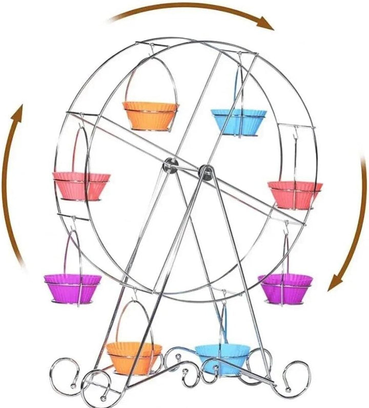 Riesenrad-Cupcake-Halter, Metall-Dessert-präsentationsständer, Leicht Zu Reinigendes, Drehbares Disp