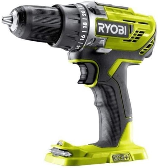 Ryobi Akkuschrauber Set R18DD3-220T 18V One+ Akku Bohrschrauber mit 2 x 2Ah Akkus, Ladegerät und Wer