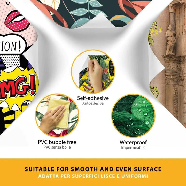 kina - RA0146 Aufkleber für Möbel und Wände Kratzfest Wasserdicht Wandaufkleber Tapete Natur PVC für