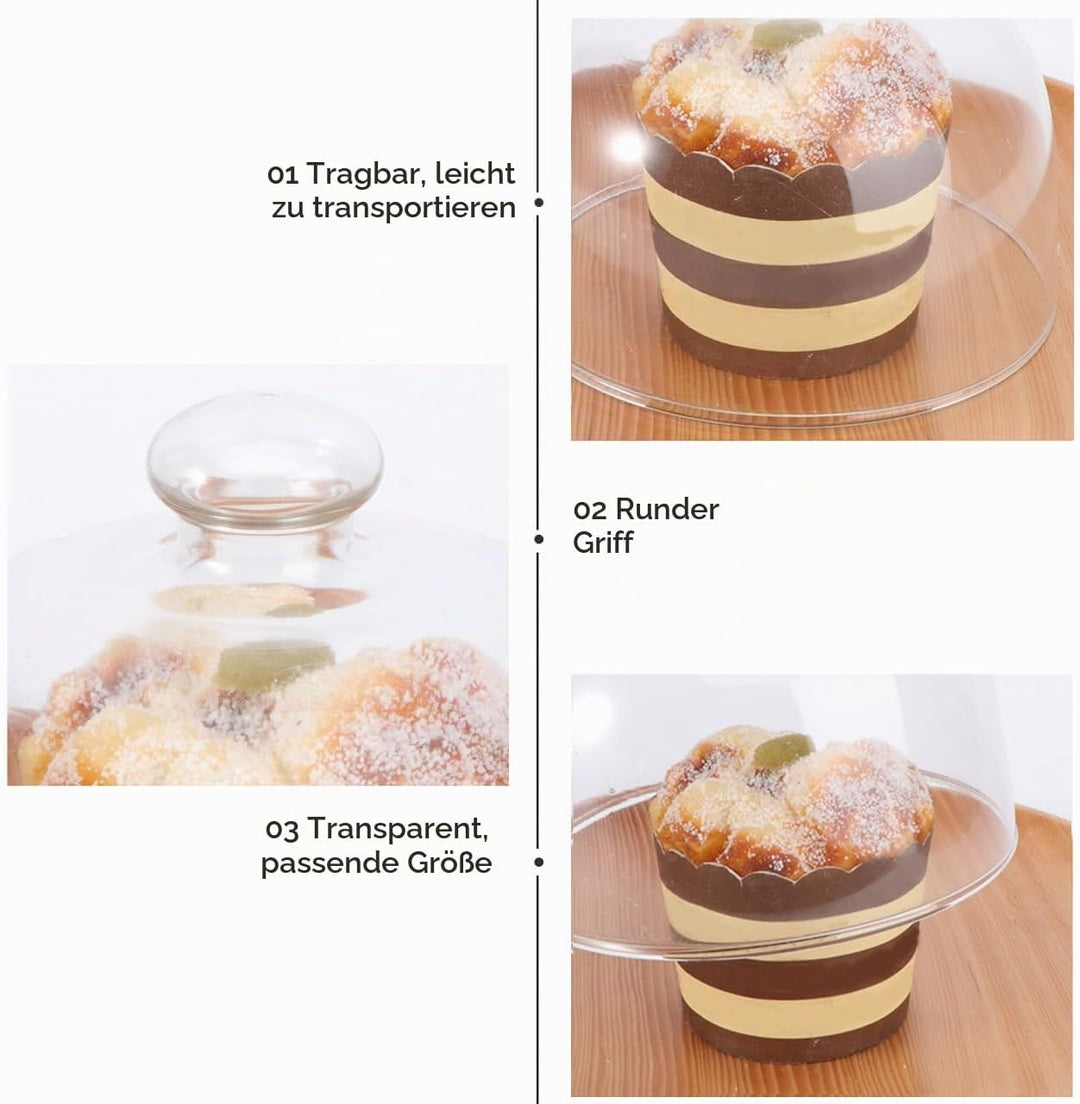 Kuchen Glasglocke Glas Käseglocke Kuchenglocke Tortenplatte Haube Glaskuppel Torten Glashaube Käsepl