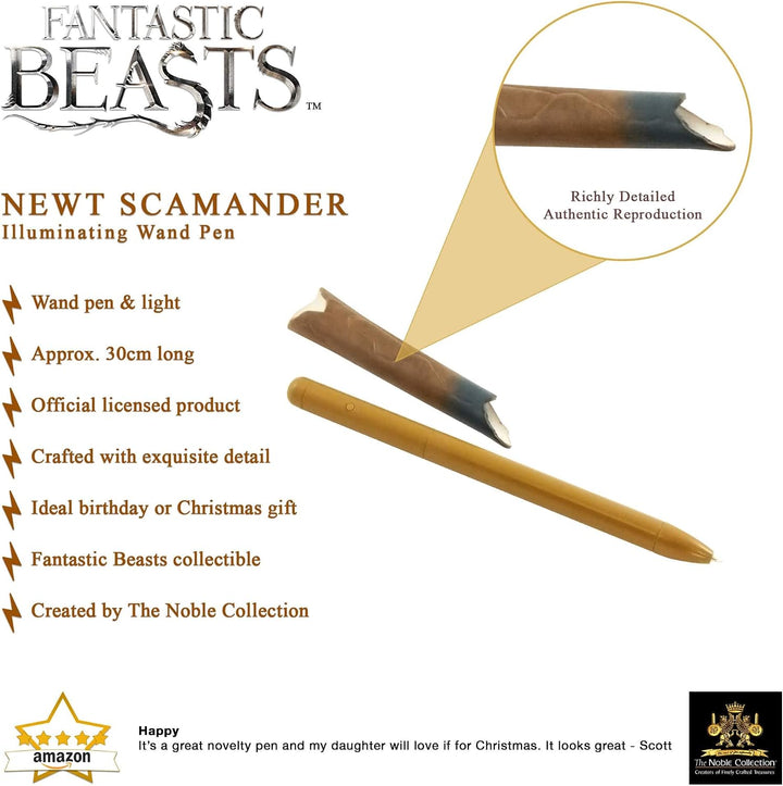 The Noble Collection Newt Zauberstab Illuminating Wand Pen