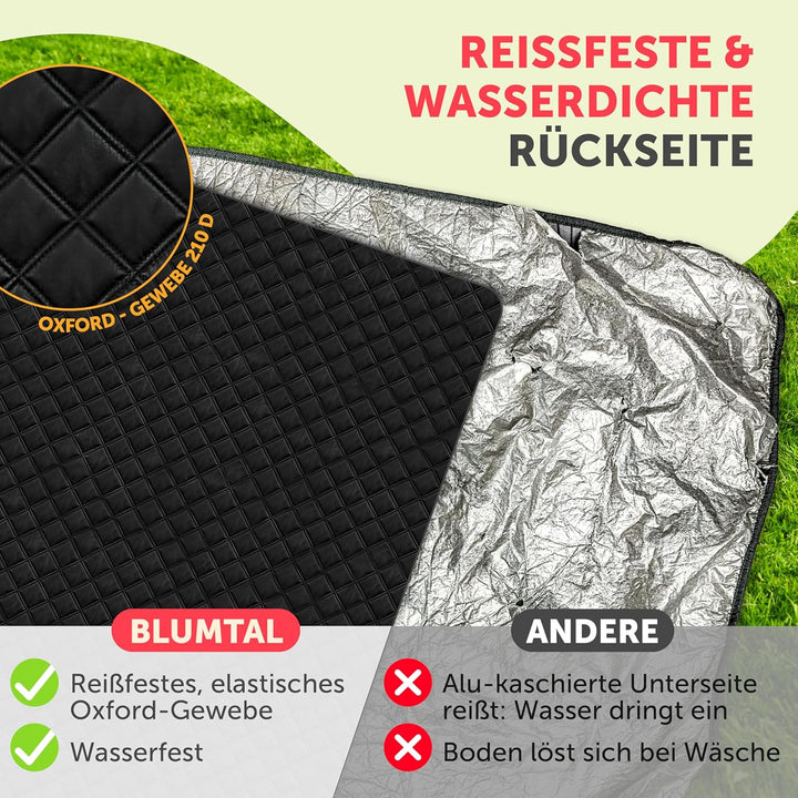 Blumtal Premium Picknickdecke wasserabweisend 200x200 cm Boho & Terrazzo Design - waschbare Strandde
