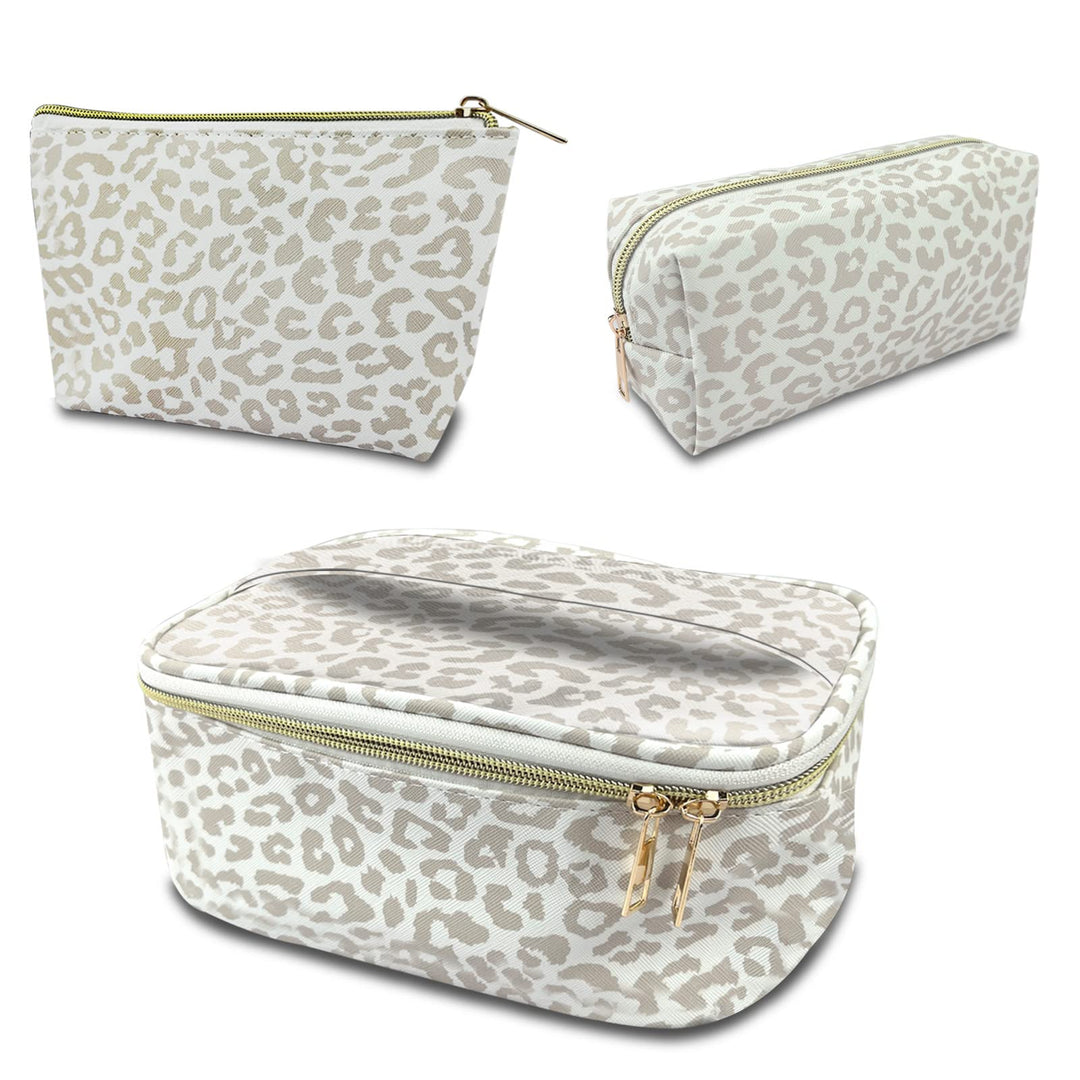 3 Stück Set Kosmetiktasche, grosse Kapazität Reise Make Up Tasche Set Damen, mit tragbarem Griffdesi
