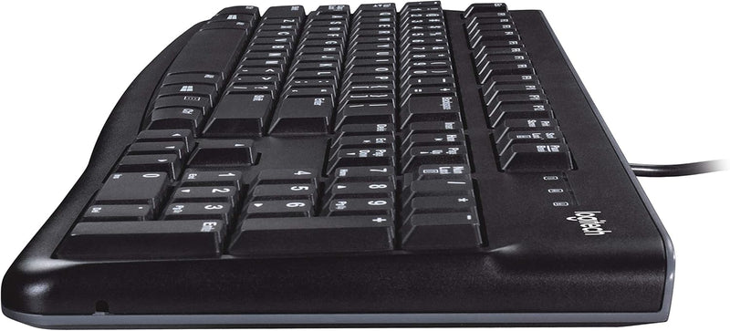 Logitech MK120 Kabelgebundenes Set mit Tastatur und Maus für Windows, US QWERTY-Layout - Schwarz