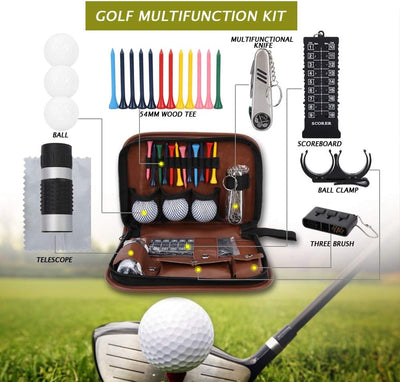 BuyWeek Golfbag, Golfzubehör für Damen und Herren, Multifunktionale Golfball Golfbürste Golf Werkzeu