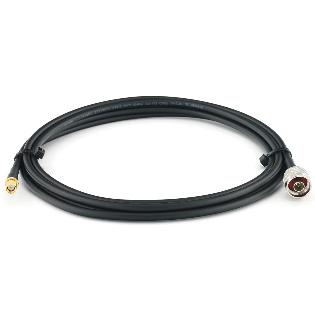 3m RP-SMA Stecker auf N Stecker Koaxialkabel — 3 Meter Verlustarmes HF-240 (LMR 240 Äquivalent) Ante