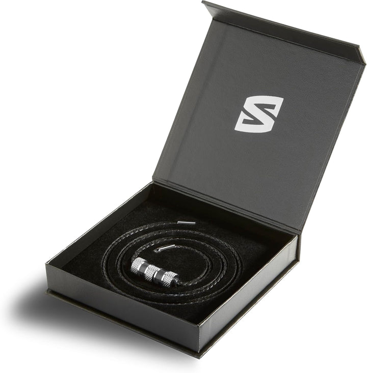 SERASAR Premium Leder Halskette Herren | Edelstahl Anhänger | Sicherer Verschluss | Drei Farben | In
