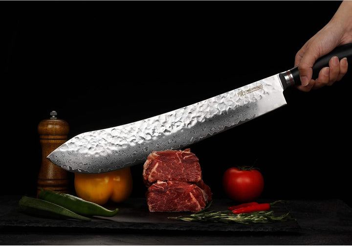 YOUSUNLONG Metzgermesser Super Bull Nose - Japanisches Damaskus-Klingenmesser aus rostfreiem Stahl m