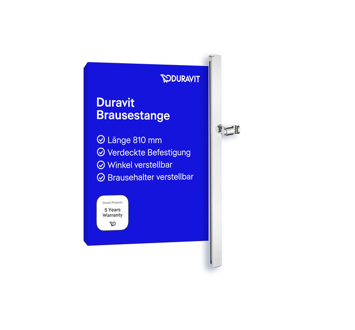 Duravit Universal Duschstange, Brausestange mit höhenverstellbarer Handbrausehalterung, variable Dus