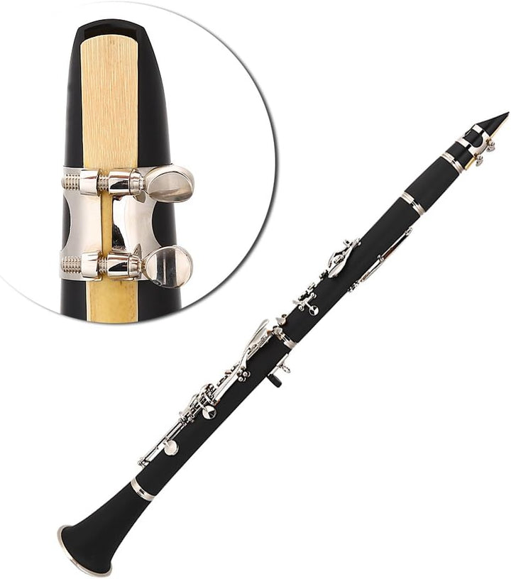 B Klarinette, 17 Key Absteigend B Ton Bakelit Klarinette mit Reeds Reinigungstuch Tasche Holz blasin