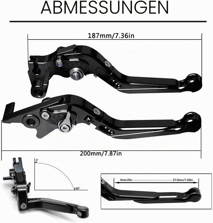 Z650 Einstellbar Bremskupplungshebel CNC Aluminium Bremshebel Kupplungshebel Für Kawasaki Z650 Z 650