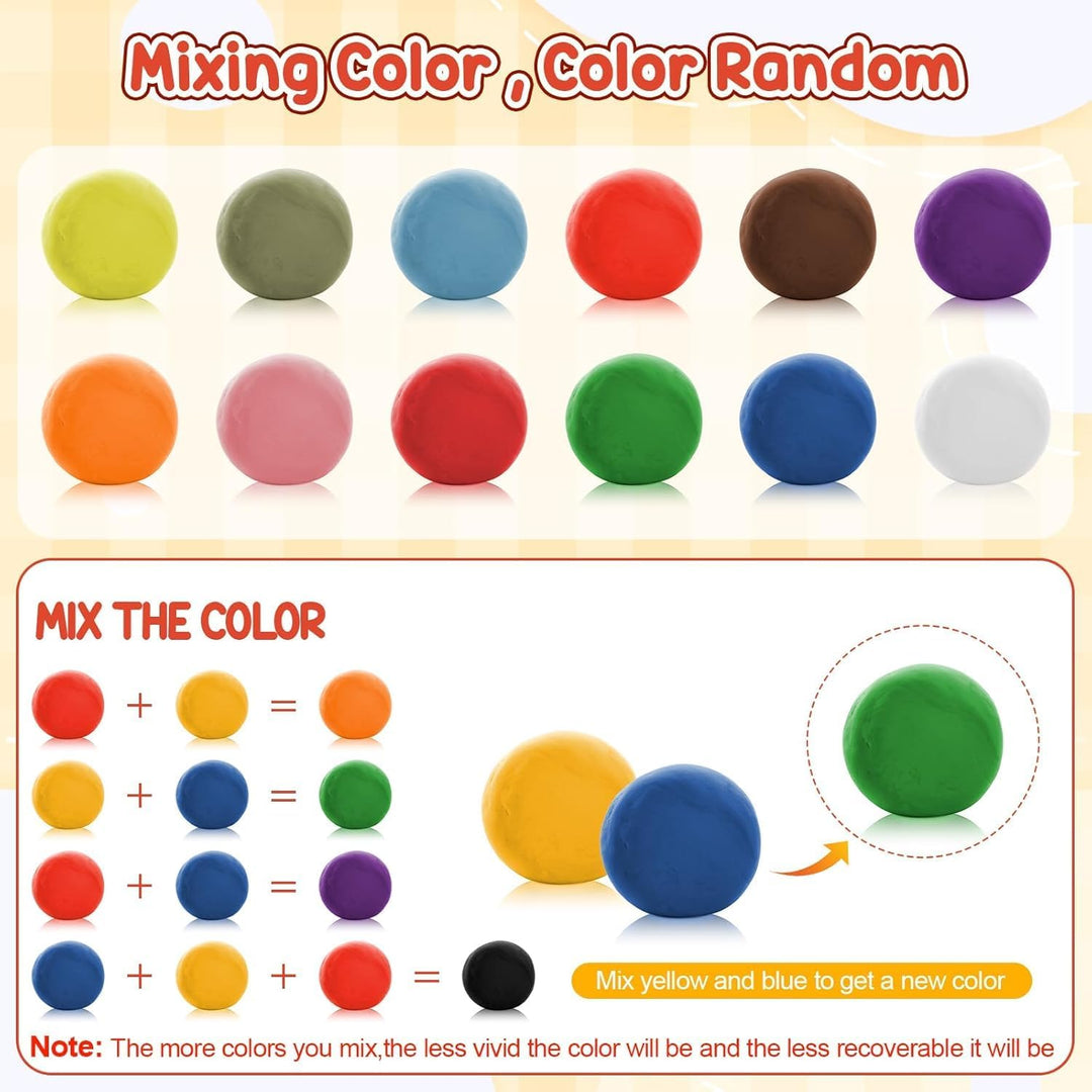 Zocipro Knete Set für Kinder, 12er Set Knetmasse für Fantasievolles und Kreatives Spielen, 12 Farben