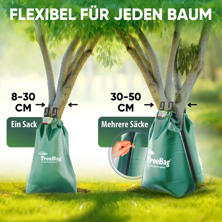 Wassersack für Bäume 10 x 75L – UV-stabiler Baumbewässerungssack aus PE – Effektiver Bewässerungssac