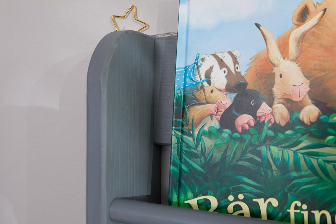 TiCAA Kinder Bücherregal Toni 55x80 & 60x130 Hellgrau 55x80, Hellgrau 55x80