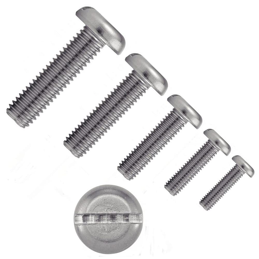 irsa24 1000 Stk. Flachkopfschrauben mit Schlitz M 1,6 x 5 mm DIN 85 Edelstahl A2 ISO 1580 Flachkopf