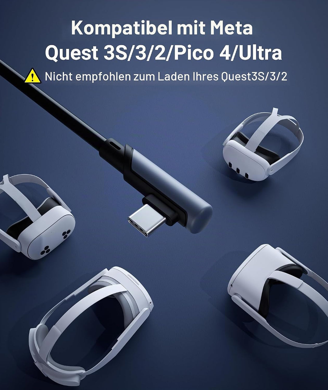 Syntech Link Kabel 3 M/10 FT Kompatibel mit Quest 3/2/Pro und Pico4/Pro Zubehör und PC/Steam VR, Hig