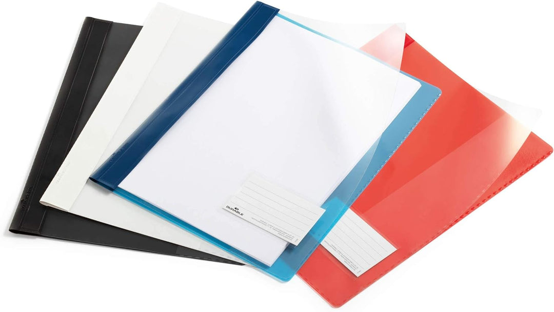 Durable Sichthefter für Din A4, Überbreite, weiss, 25er Packung, 269002, Weiss