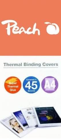 Peach PBT406-02 Thermobindemappe, A4, 15 Blätter, 80 g/m², 100 Stück, weiss 1,5mm / 15 Blatt Weiss 1