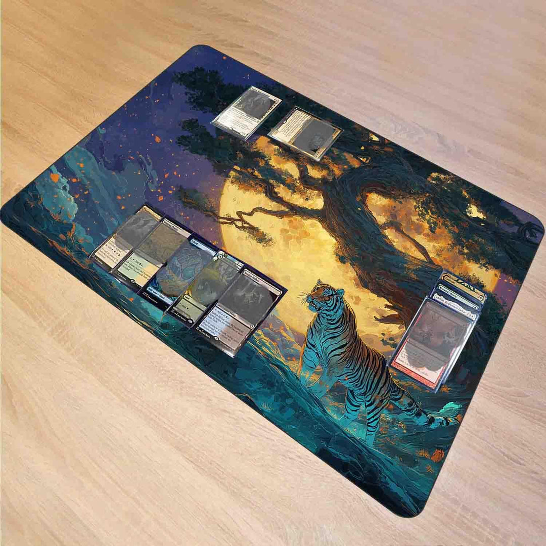 MTG Playmat 24x14 Inches Non-Slip Dragon Design Stitched Edges Smooth Surface Rubber Base TCG Game M