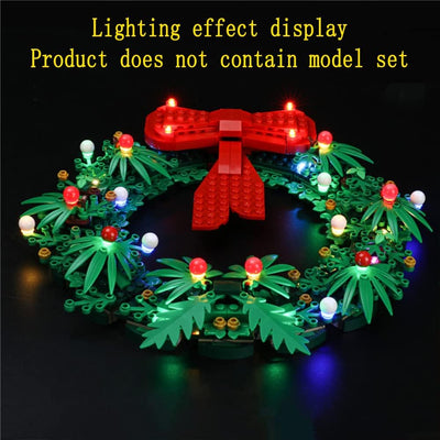 GEAMENT LED Licht-Set Kompatibel mit Lego Adventskranz (Christmas Wreath 2-in-1) - Beleuchtungsset f