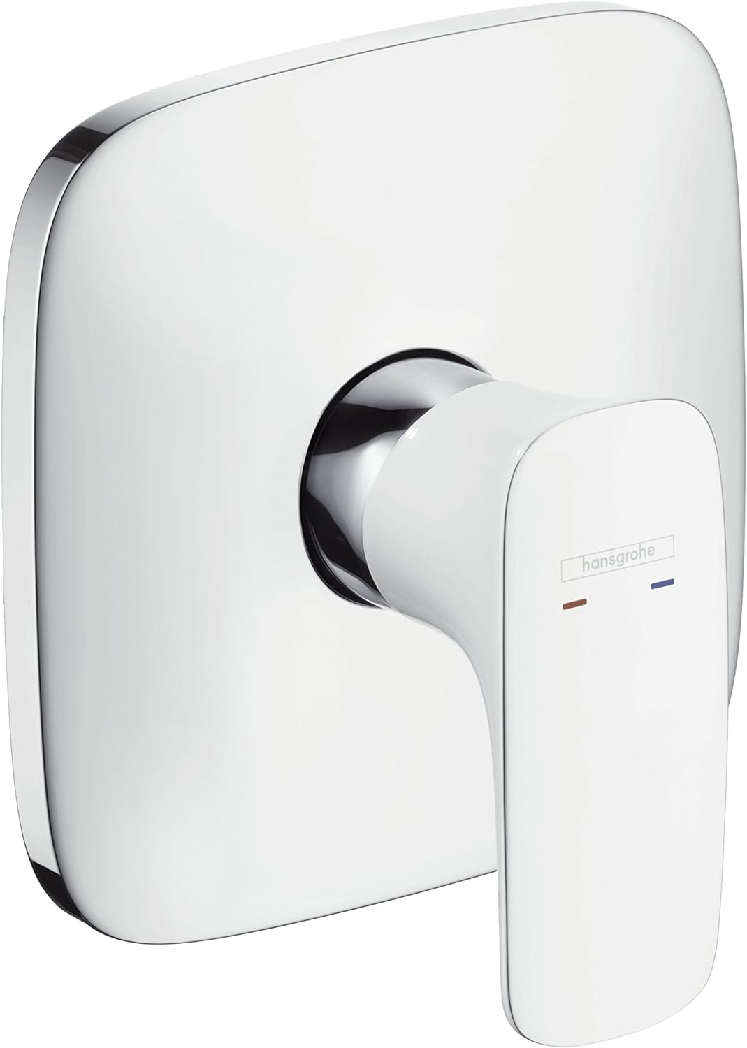 hansgrohe PuraVida Unterputz Duscharmatur, für 1 Funktion, Weiss/Chrom für Durchfluss bis ca. 32 l/m