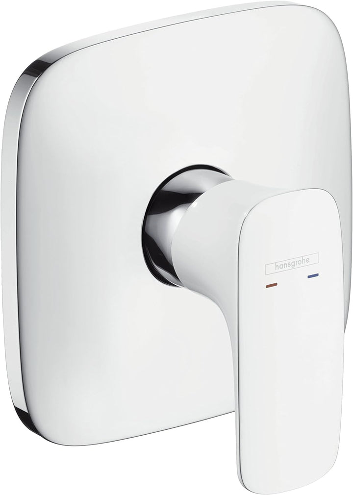 hansgrohe PuraVida Unterputz Duscharmatur, für 1 Funktion, Weiss/Chrom für Durchfluss bis ca. 32 l/m
