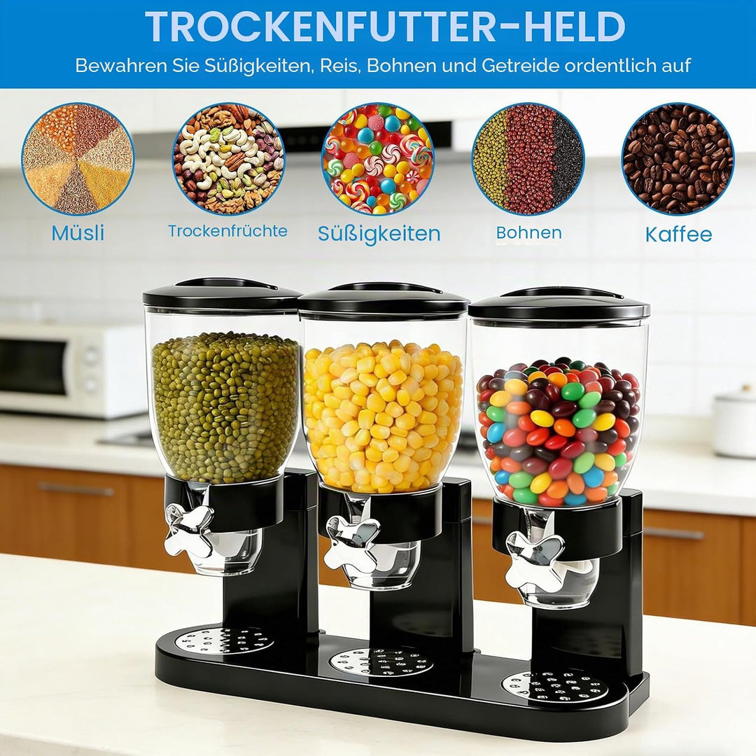 Cereal Dispenser Countertop 2L, Luftdichter Müslispender für die Organisation des Küchenvorratsraums