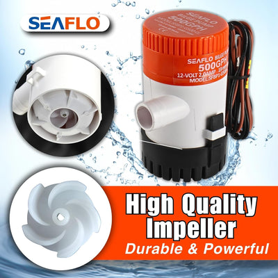 LIGHTEU Seaflo 12v 500 GPH Bilge Pump by Seaflo