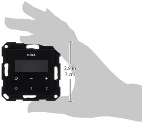 Gira 228405 Unterputz Radio RDS ohne Lautsprecher System 55, schwarzglasoptik