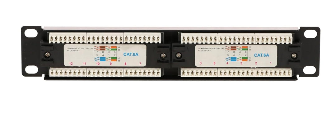 Patchpanel 10 Zoll - 12-fach UTP Patchpanel CAT 6a 10 Zoll - 12-fach Cat6a UTP, 10 Zoll - 12-fach Ca