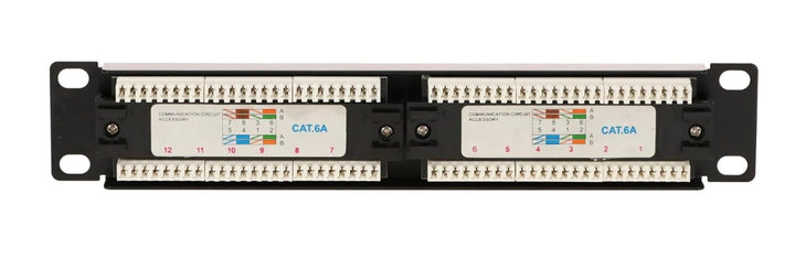 Patchpanel 10 Zoll - 12-fach UTP Patchpanel CAT 6a 10 Zoll - 12-fach Cat6a UTP, 10 Zoll - 12-fach Ca