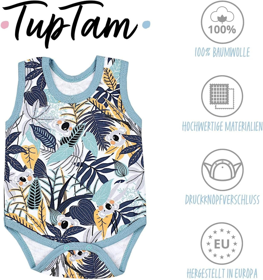 TupTam Baby Jungen Achselbody in Unifarben 5er Pack 86 Farbenmix 10, 86 Farbenmix 10